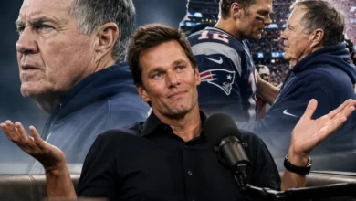 Tom Brady and Bill Belichick on the sideline during a Patriots game