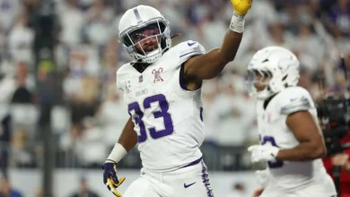 Dec 25, 2025; Minneapolis, Minnesota, USA; Minnesota Vikings running back Aaron Jones Sr. (33) celebrates after scoring a touchdown against the Detroit Lions in…