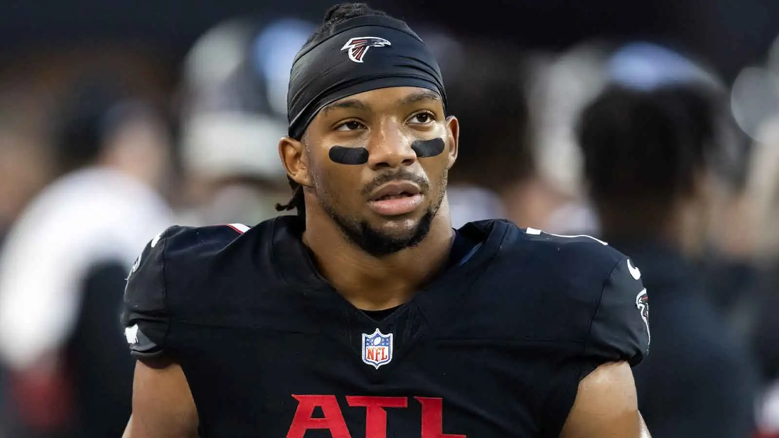 Dec 21, 2025; Glendale, Arizona, USA; Atlanta Falcons running back Bijan Robinson (7) against the Arizona Cardinals at State Farm Stadium. Mandatory Credit: Mar…