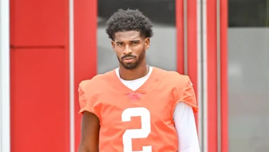 Jun 11, 2026; Berea, OH, USA; Cleveland Browns quarterback Shedeur Sanders (2) during minicamp at CrossCountry Mortgage Campus. Mandatory Credit: Ken Blaze-Imag…