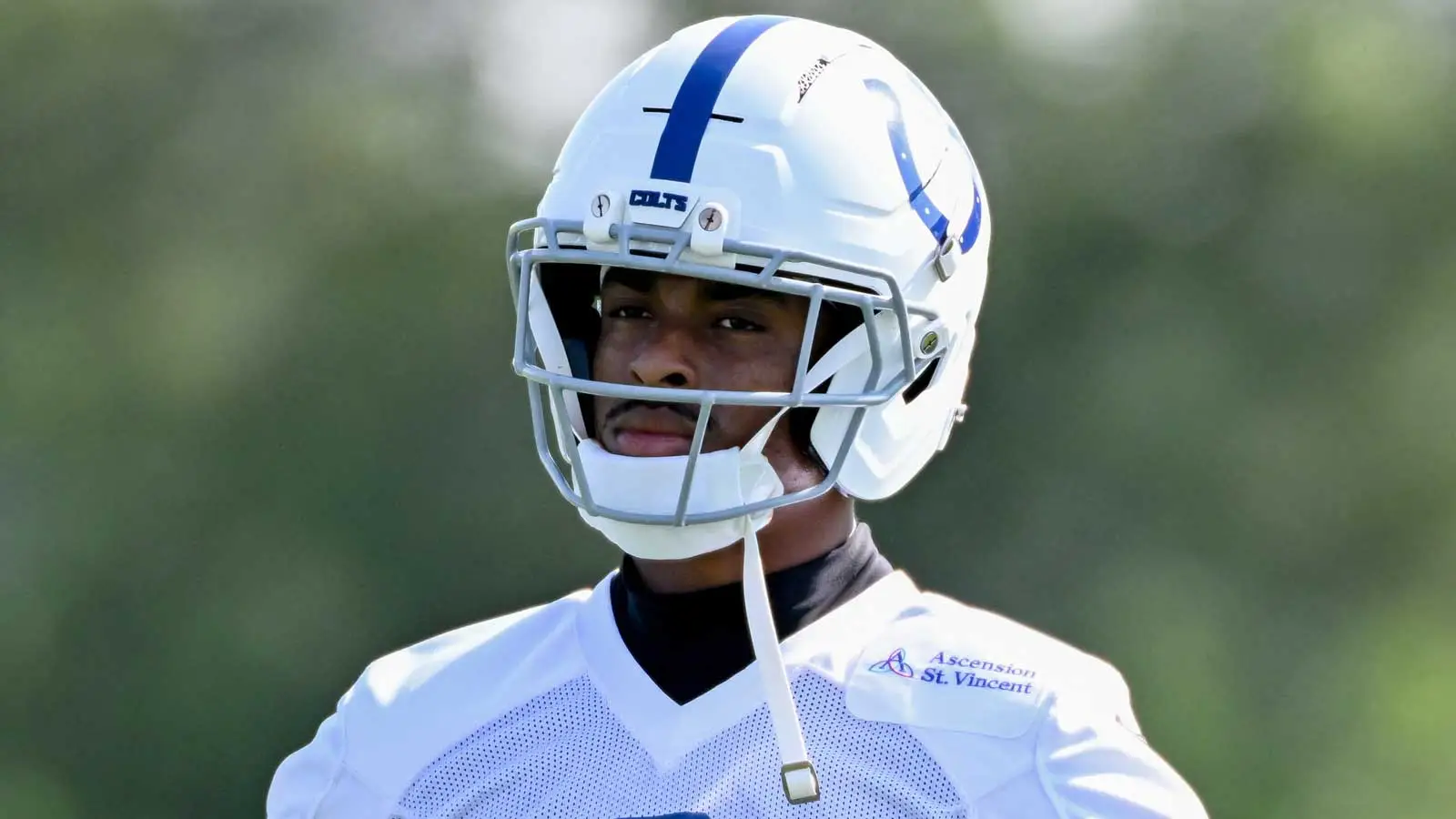 Jul 31, 2026; Westfield, IN, USA; Indianapolis Colts wide receiver Josh Downs (2) is seen on day three of training camp at Grand Park Sports Campus. Mandatory C…
