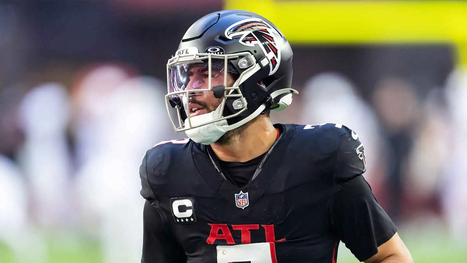 Dec 21, 2025; Glendale, Arizona, USA; Atlanta Falcons safety Jessie Bates III (3) against the Arizona Cardinals at State Farm Stadium. Mandatory Credit: Mark J.…