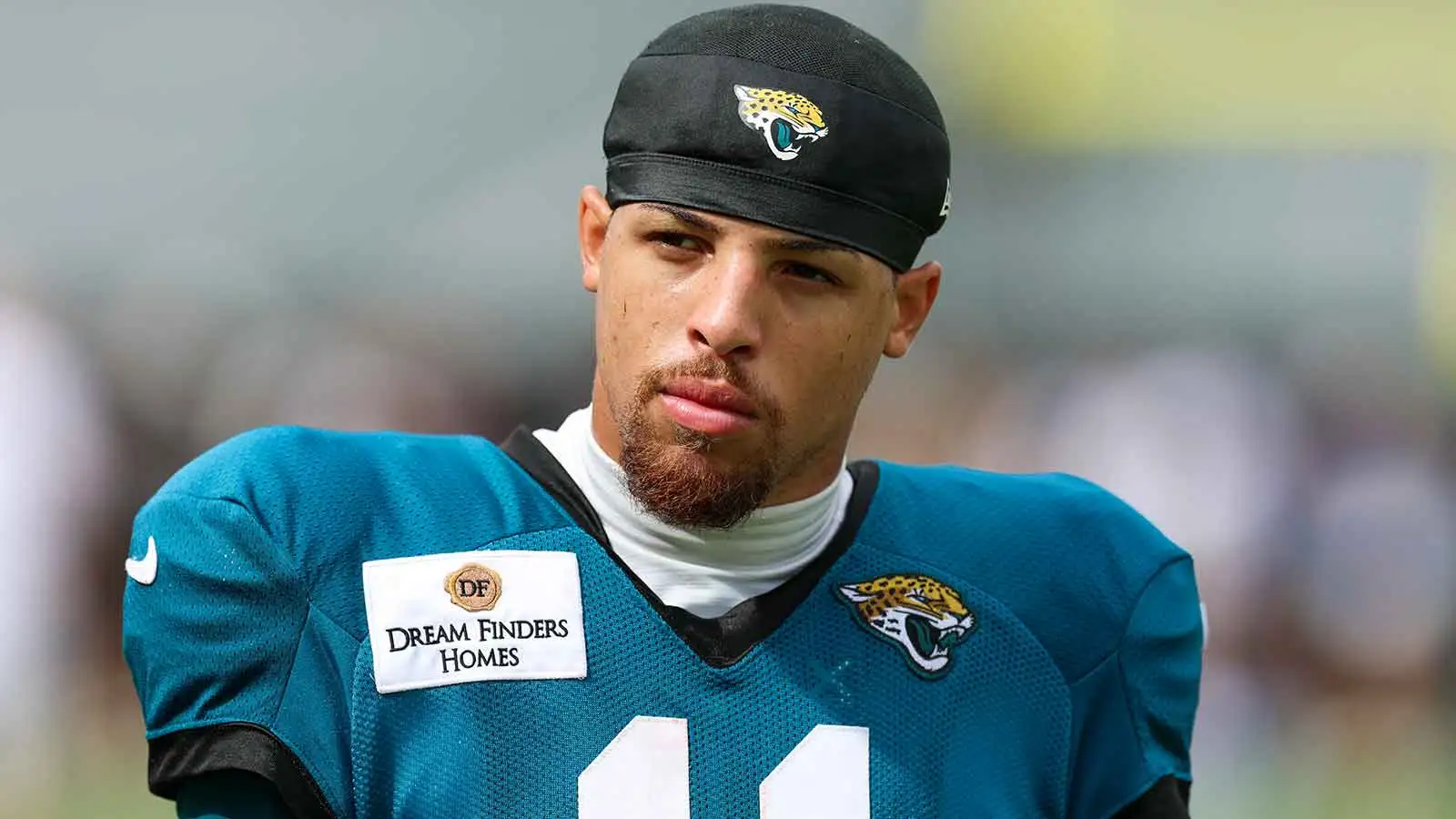 Aug 3, 2026; Jacksonville, FL, USA; Jacksonville Jaguars wide receiver Parker Washington (11) participates in training camp at Miller Electric Center. Mandatory…