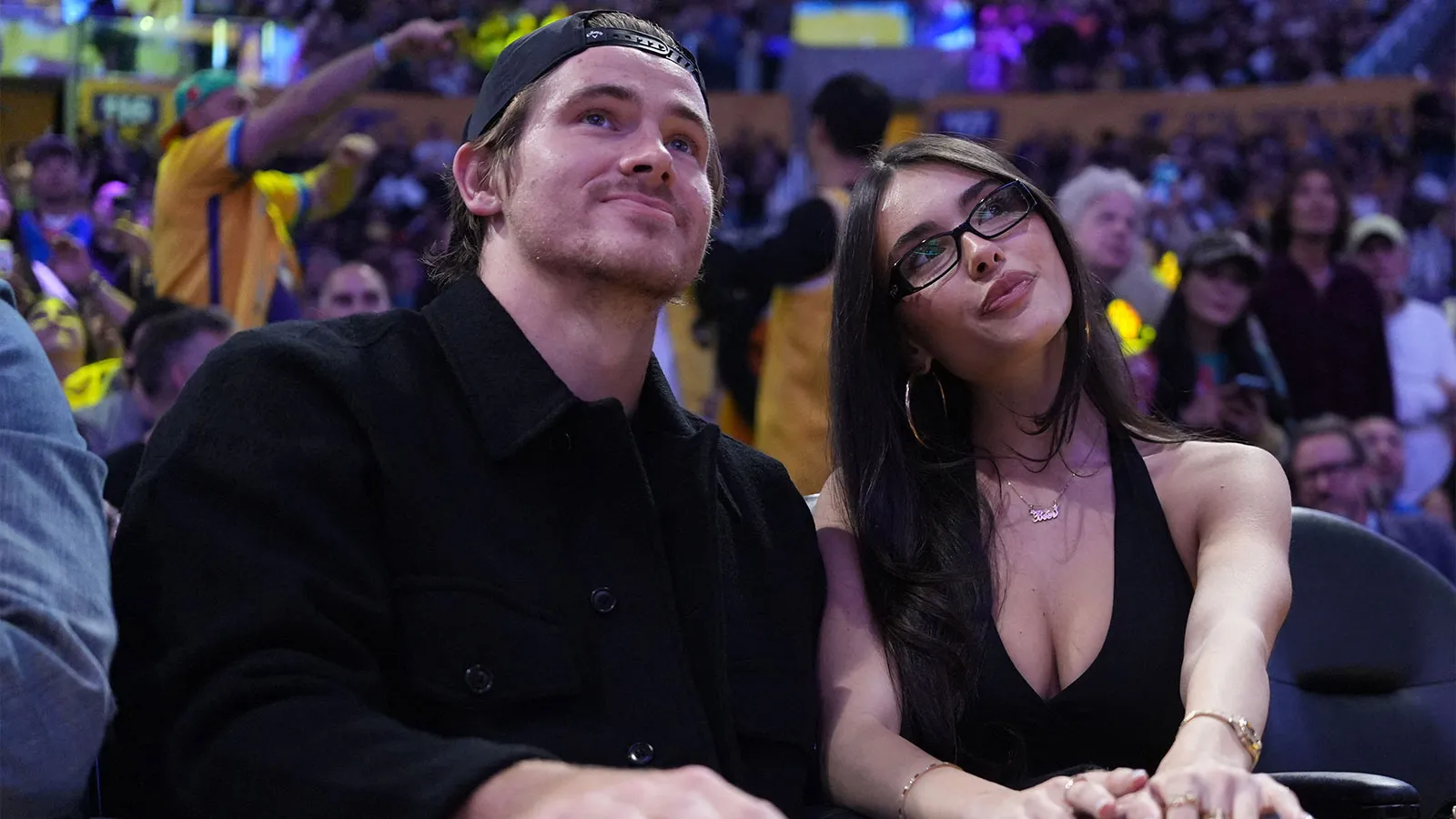 Madison Beer and Justin Herbert, who were seen at a Harry Styles show in Amsterdam, Netherlands.