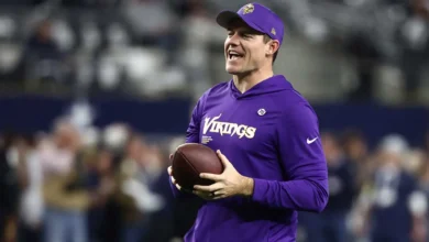 Dec 14, 2025; Arlington, Texas, USA; Minnesota Vikings head coach Kevin O'Connell before a game against the Dallas Cowboys at AT&T Stadium. Mandatory Credit: Ke…